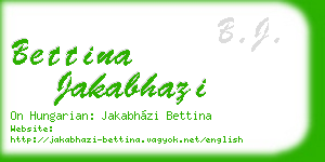 bettina jakabhazi business card