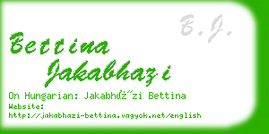 bettina jakabhazi business card